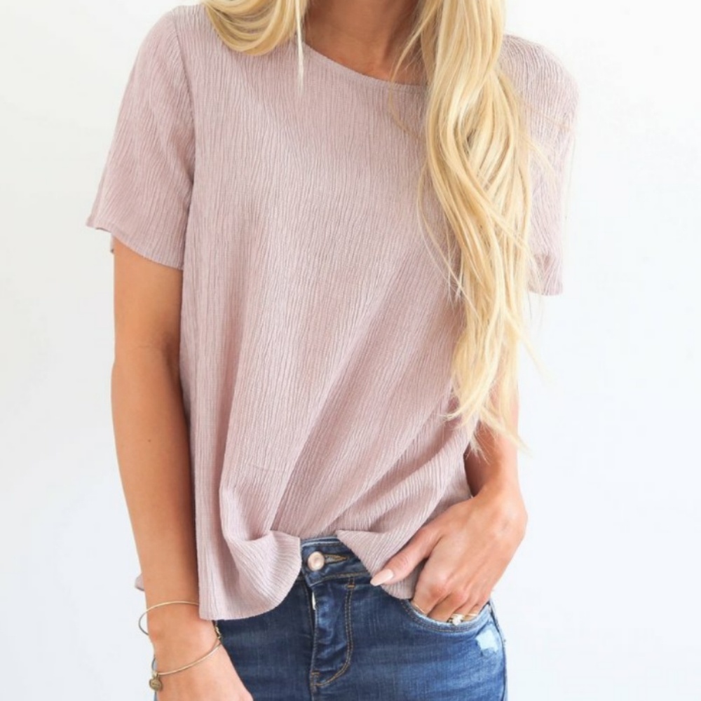 Mauve textured tee